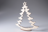 Dřevěný stojánek vánoční stromeček 153x163 mm