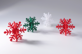 Vánoční ozdoba 3D vločka 70x70 mm